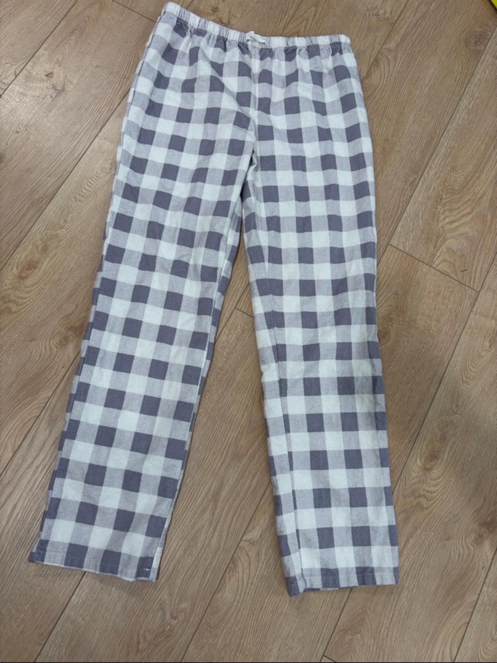 Gray and White Buffalo Check pyjama bottoms size small 100% cotton